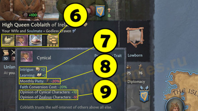 Статистика персонажа в игре Crusader Kings 3